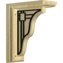 Hamilton 3.5"W x 7"D x 9"H Countertop Bracket, Rubberwood