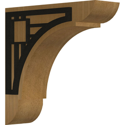 Olympic 1.75"W x 6"D x 6"H Countertop Bracket, Mahogany