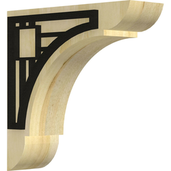 Olympic 1.75"W x 6"D x 6"H Countertop Bracket, Rubberwood