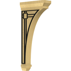 Stockport 2.25"W x 7"D x 14"H Countertop Bracket, Alder