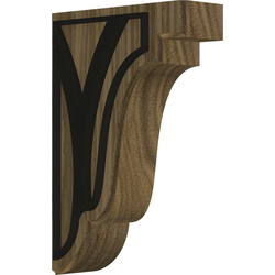 Bedford 1.75"W x 5"D x 7.5"H Countertop Bracket, Walnut