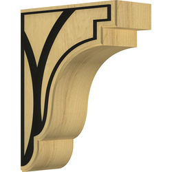 Bedford 3.5"W x 8.5"D x 11"H Countertop Bracket, Alder
