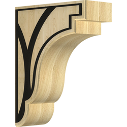 Bedford 3.5"W x 8.5"D x 11"H Countertop Bracket, Maple
