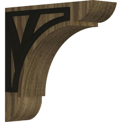 Olympic 1.75"W x 6"D x 6"H Countertop Bracket, Walnut