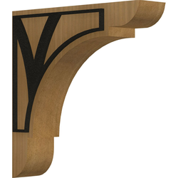 Olympic 1.75"W x 8"D x 8"H Countertop Bracket, Mahogany