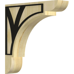 Olympic 1.75"W x 8"D x 8"H Countertop Bracket, Rubberwood