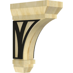 Stockport 2.25"W x 5"D x 7"H Countertop Bracket, Rubberwood