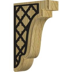 Bedford 1.75"W x 5"D x 7.5"H Countertop Bracket, Red Oak