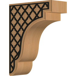 Bedford 3.5"W x 8.5"D x 11"H Countertop Bracket, Cherry