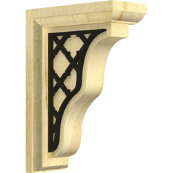 Hamilton 2.25"W x 5"D x 7"H Countertop Bracket, Rubberwood