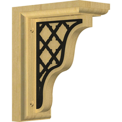 Hamilton 3"W x 5"D x 7"H Countertop Bracket, Alder