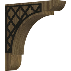 Olympic 1.75"W x 8"D x 8"H Countertop Bracket, Walnut