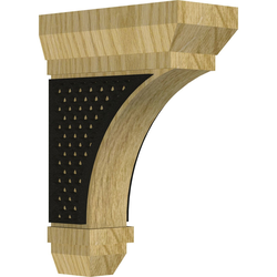Stockport 2.25"W x 5"D x 7"H Countertop Bracket, Red Oak