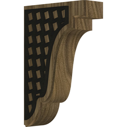 Bedford 1.75"W x 5"D x 7.5"H Countertop Bracket, Walnut