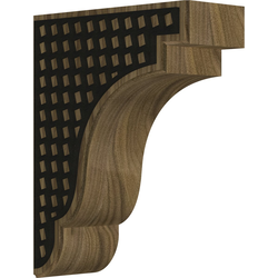 Bedford 3.5"W x 8.5"D x 11"H Countertop Bracket, Walnut