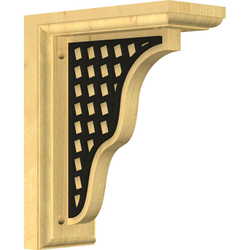 Hamilton 3.5"W x 7"D x 9"H Countertop Bracket, Alder