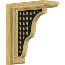 Hamilton 3.5"W x 7"D x 9"H Countertop Bracket, Red Oak