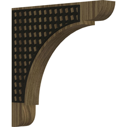 Olympic 1.75"W x 12"D x 12"H Countertop Bracket, Walnut