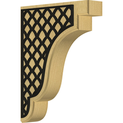 Bedford 1.75"W x 7.25"D x 9.5"H Countertop Bracket, Alder