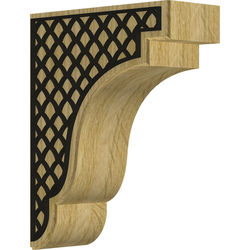 Bedford 3.5"W x 8.5"D x 11"H Countertop Bracket, Red Oak