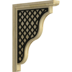 Hamilton 1.5"W x 9"D x 11"H Countertop Bracket, Rubberwood