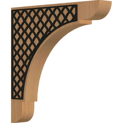 Olympic 1.75"W x 12"D x 12"H Countertop Bracket, Cherry