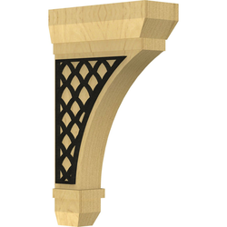 Stockport 2.25"W x 6"D x 10"H Countertop Bracket, Alder