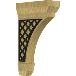 Stockport 2.25"W x 6"D x 10"H Countertop Bracket, Red Oak