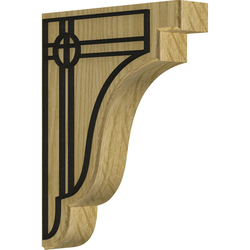 Bedford 1.75"W x 7.25"D x 9.5"H Countertop Bracket, Red Oak
