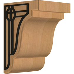Bedford 5.25"W x 5"D x 7.5"H Countertop Bracket, Cherry