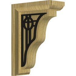 Hamilton 2.25"W x 5"D x 7"H Countertop Bracket, Red Oak