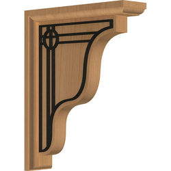 Hamilton 2.25"W x 9"D x 11"H Countertop Bracket, Cherry