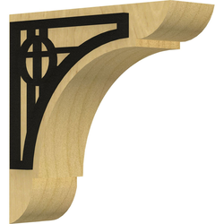 Olympic 1.75"W x 6"D x 6"H Countertop Bracket, Alder
