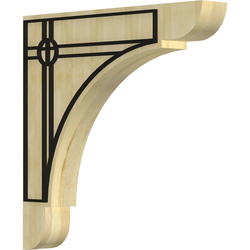 Olympic 1.75"W x 12"D x 12"H Countertop Bracket, Rubberwood