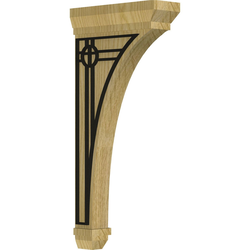 Stockport 2.25"W x 7"D x 14"H Countertop Bracket, Red Oak