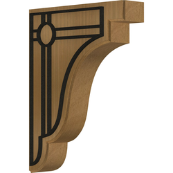 Bedford 1.75"W x 7.25"D x 9.5"H Countertop Bracket, Mahogany