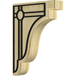 Bedford 1.75"W x 7.25"D x 9.5"H Countertop Bracket, Rubberwood