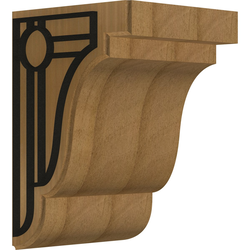 Bedford 5.25"W x 5"D x 7.5"H Countertop Bracket, Mahogany