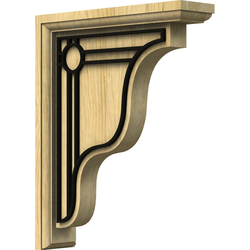 Hamilton 2.25"W x 9"D x 11"H Countertop Bracket, Maple