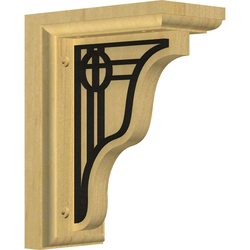 Hamilton 3"W x 5"D x 7"H Countertop Bracket, Alder
