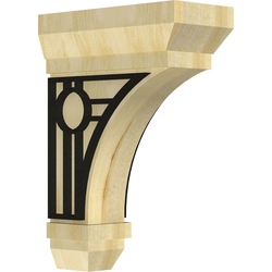 Stockport 2.25"W x 5"D x 7"H Countertop Bracket, Rubberwood