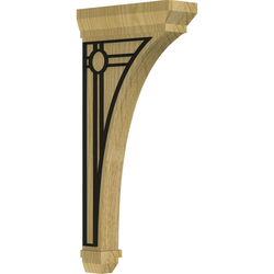 Stockport 2.25"W x 7"D x 14"H Countertop Bracket, Red Oak