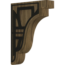 Bedford 1.75"W x 7.25"D x 9.5"H Countertop Bracket, Walnut