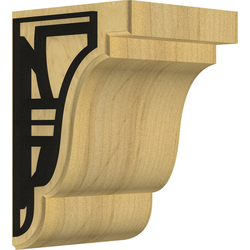 Bedford 5.25"W x 5"D x 7.5"H Countertop Bracket, Alder