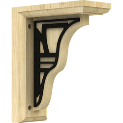 Hamilton 3.5"W x 7"D x 9"H Countertop Bracket, Maple