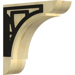 Olympic 1.75"W x 6"D x 6"H Countertop Bracket, Rubberwood