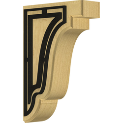 Bedford 1.75"W x 5"D x 7.5"H Countertop Bracket, Alder