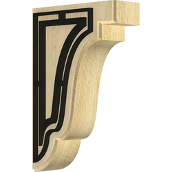 Bedford 1.75"W x 5"D x 7.5"H Countertop Bracket, Maple
