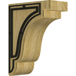 Bedford 3.5"W x 7.25"D x 9.5"H Countertop Bracket, Red Oak