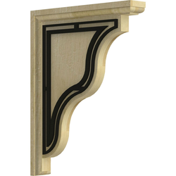 Hamilton 1.5"W x 9"D x 11"H Countertop Bracket, Rubberwood